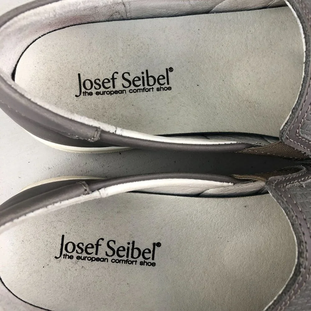 Josef Seibel Women's Size 39 (8-8.5) Sina 39 Grey Leather Slip On Sneakers